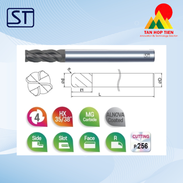 Dao Phay Bo Góc 4 Me 4CSN – Tối Ưu Cho Thép Không Gỉ
