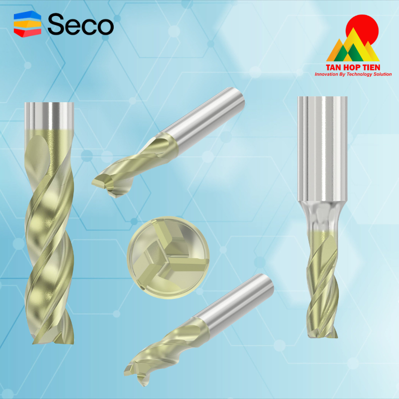 Seco S4521 & S4531: Dao Phay Nhôm Hiệu Suất Cao – Tốc Độ Cắt Thần Tốc, Không Lo Dính Lẹo Dao