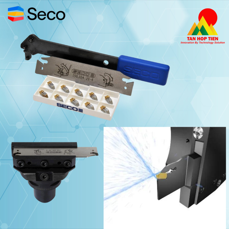 Seco 150.10: Giải Pháp Cắt Đứt Tốc Độ Cao Với Lưỡi Cắt Thép Gió Chịu Nhiệt Và Công Nghệ Tưới Nguội Đôi Jetstream Tooling® Duo