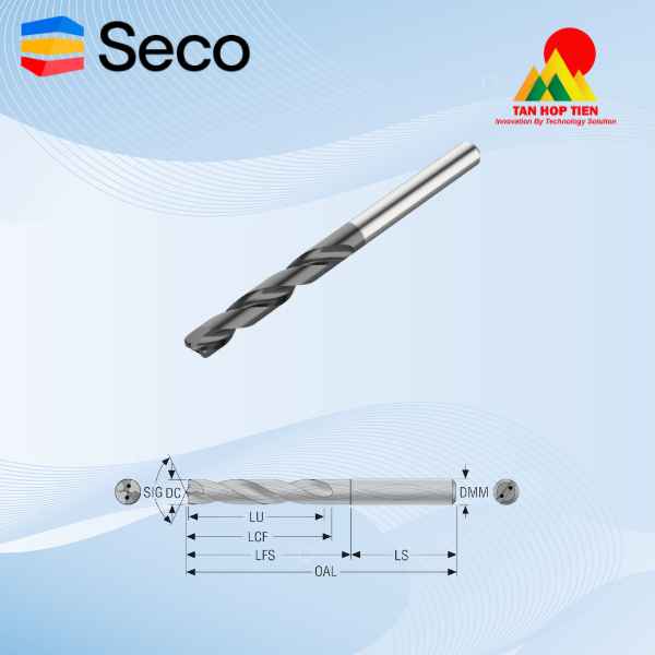 Mũi Khoan Hợp Kim Seco Feedmax Chuyên Dụng Cho Vật Liệu Composite