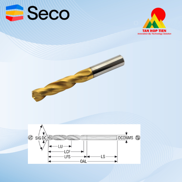 Mũi Khoan Hợp Kim Chính Xác Cao Seco Feedmax SD265A - Giải Pháp Khoan IT7 Đỉnh Cao