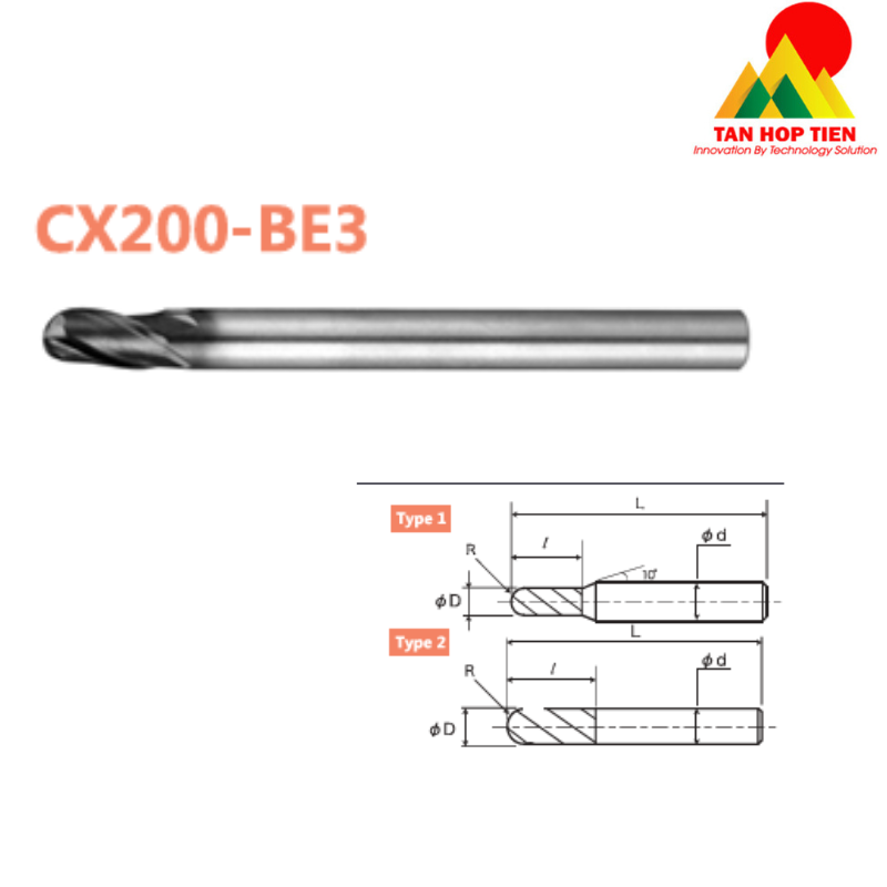 Dao phay cầu CKK CX200-BE3