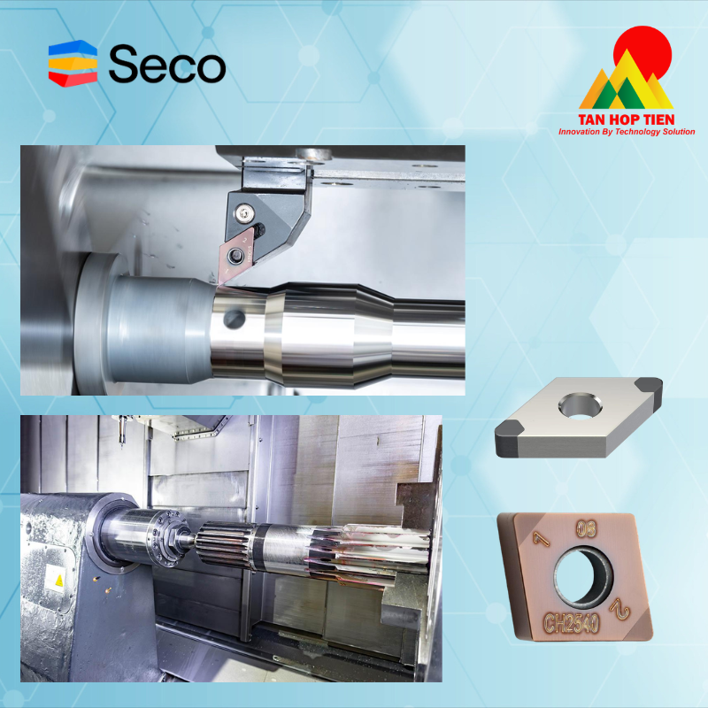Mảnh Tiện Secomax™ PCBN: Đỉnh Cao Tiện Cứng Thay Thế Nguyên Công Mài Từ Seco Tools
