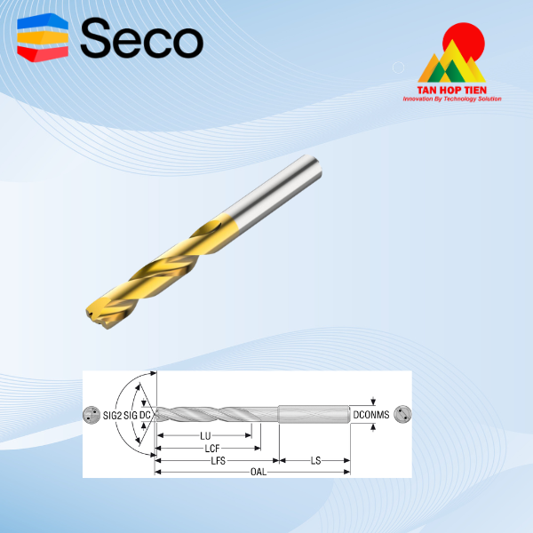 Mũi Khoan Hợp Kim Nguyên Khối Seco Feedmax SD245A - Chuyên Gia Xử Lý Cắt Gián Đoạn