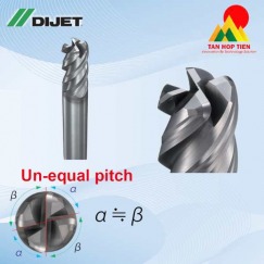 Dao phay ngón hợp kim One-Cut Silent Radius (DV-OCSAR) của DIJET – Giải pháp tối ưu cho gia công vật liệu khó