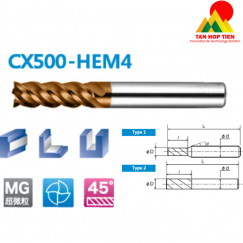 Dao phay CKK đa vật liệu CX500-HME4