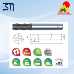 Dao Phay 4 Me 4SST Chuyên Dụng Cho Thép Không Gỉ – Tối Ưu Gia Công Inox