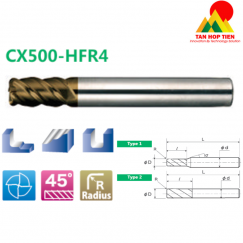 Dao phay Radius ( chân R) CX500-HFR4