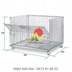 Lồng sắt có bánh xe -800X600X640
