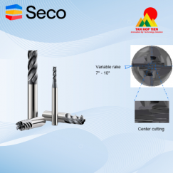 Dao phay ngón Stabilizer SIRA của Seco Tools – Giải pháp tối ưu cho gia công cơ khí chính xác